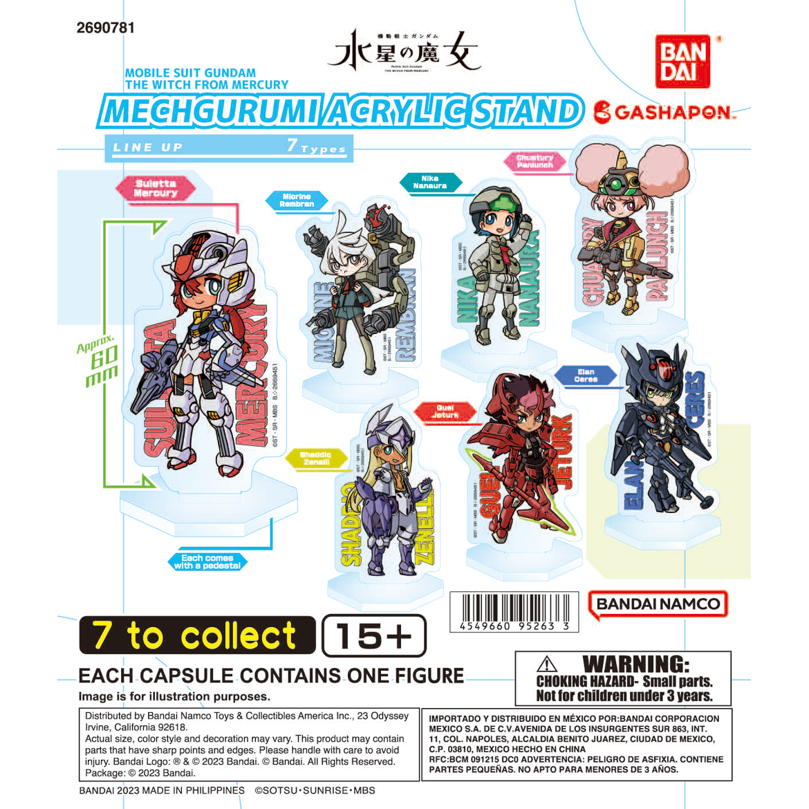 MOBILE SUIT GUNDAM THE WITCH FROM MERCURY MECHGURUMI ACRYLIC STAND, NEW