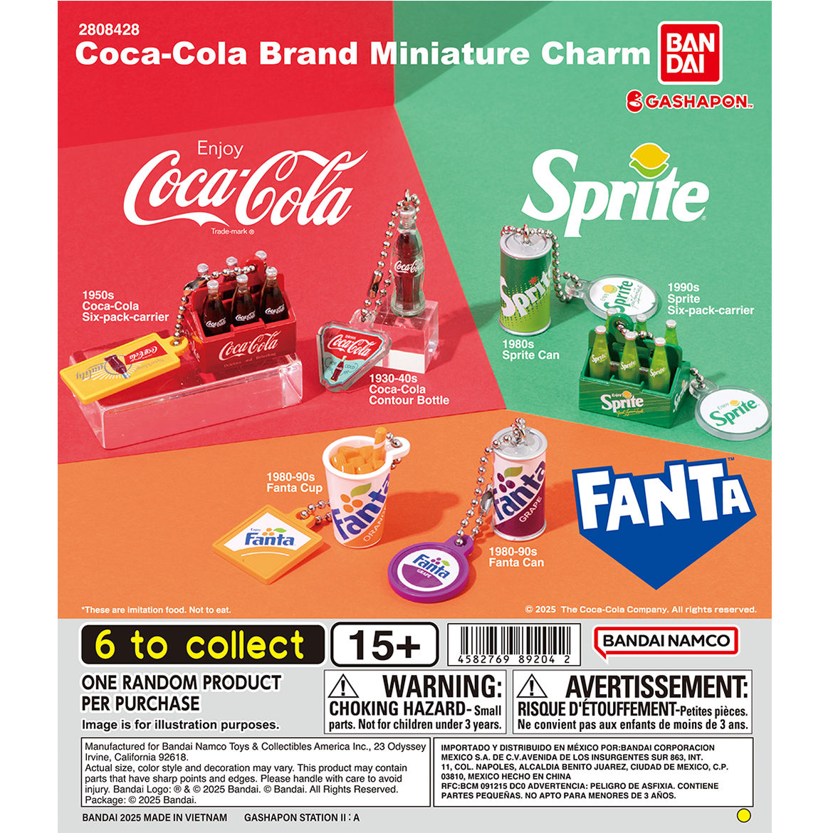 COCA COLA BRAND MINIATURE CHARM NEW Gashapon US Official COCA COLA BRAND MINIATURE CHARM NEW Gashapon US Official
