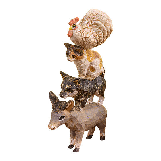 【90φ】hashimoto_mio's_carved_bremen_town_musicians