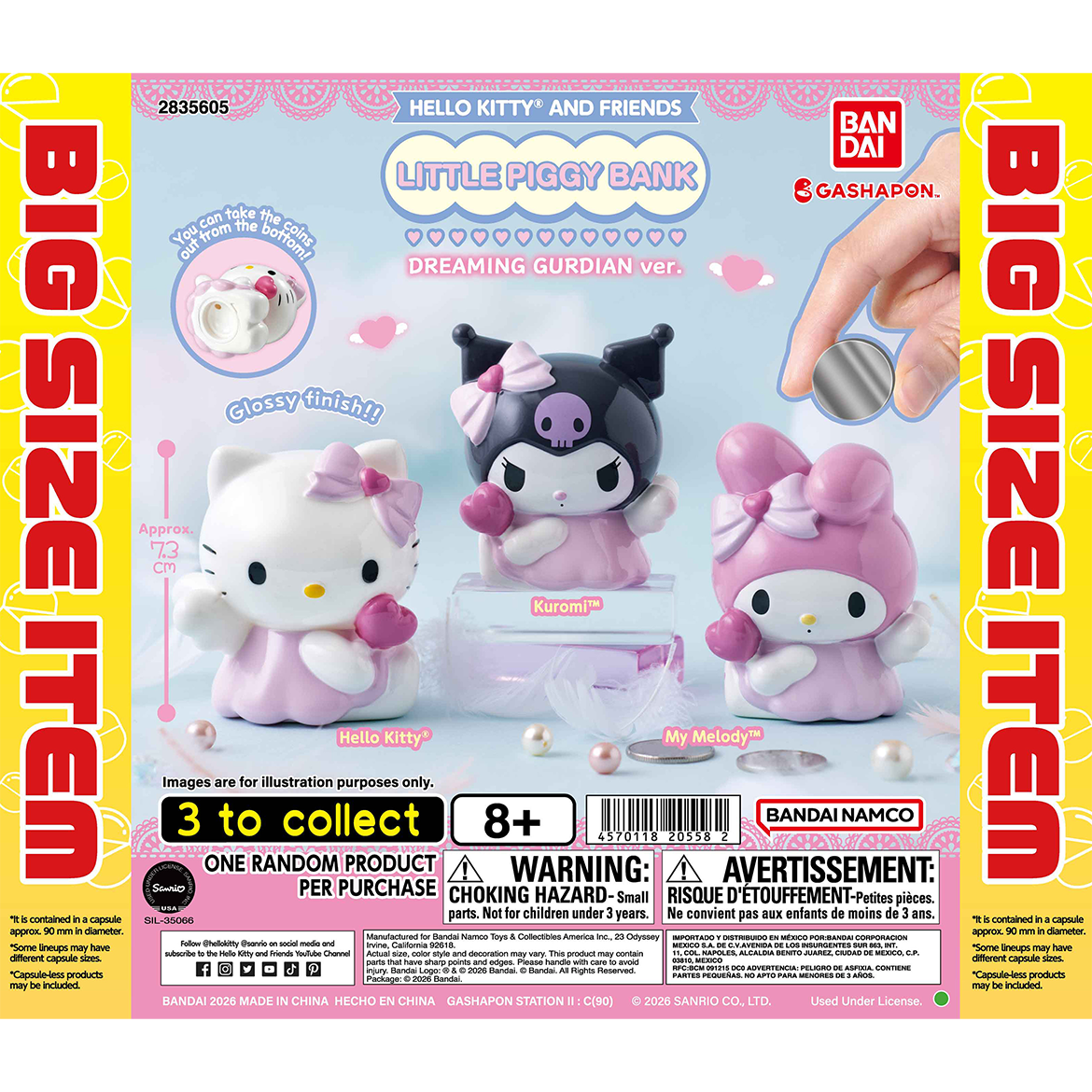 【90φ】hello_kitty_and_friends_little_piggy_bank_dreaming_gurdian_ver