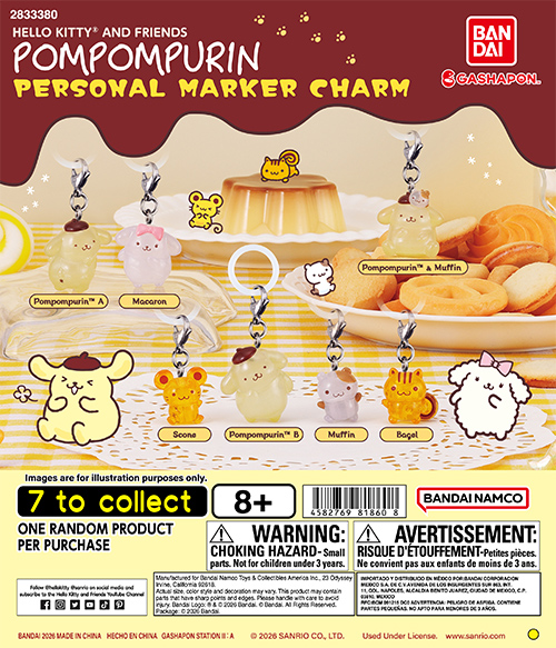 SANRIO CHARACTERS POMPOMPURIN PERSONAL MARKER CHARM